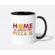 Home Is Where The Pizza Is White/Black Mugs